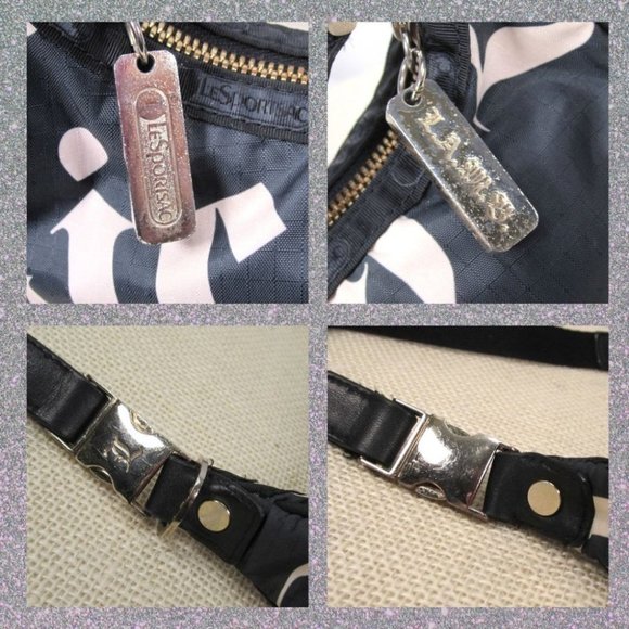 L.A.M.B. for Lesportsac 2nd Edition Black Small Hella Hobo w/Charm Gwen Stefani - Picture 8 of 10